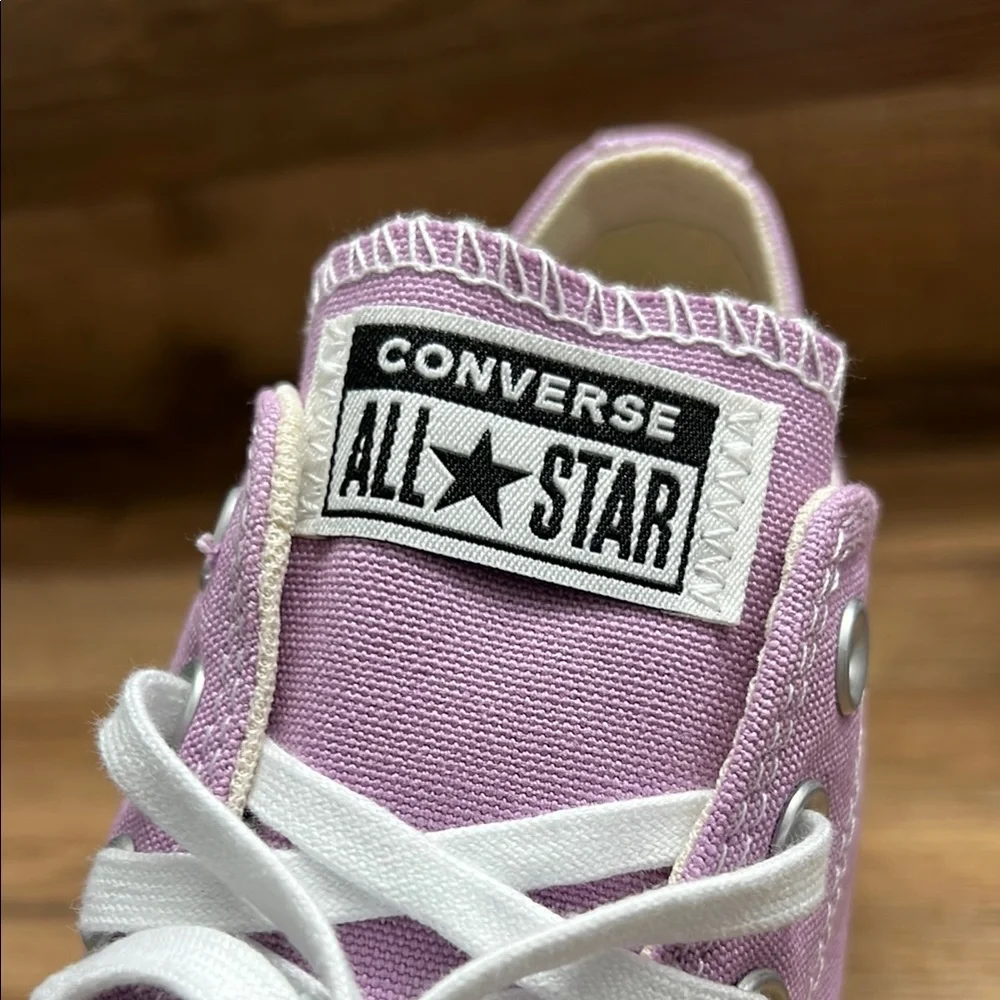 Converse Purple Canvas Sneakers Platform Low-Top